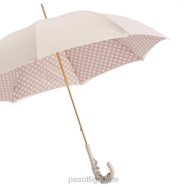 ομπρέλα | PASOTTI 189 55874-153 a35 - ιβουάρ ομπρέλα με κουκκίδες διπλό πανί 2N6B8465 γυναίκες